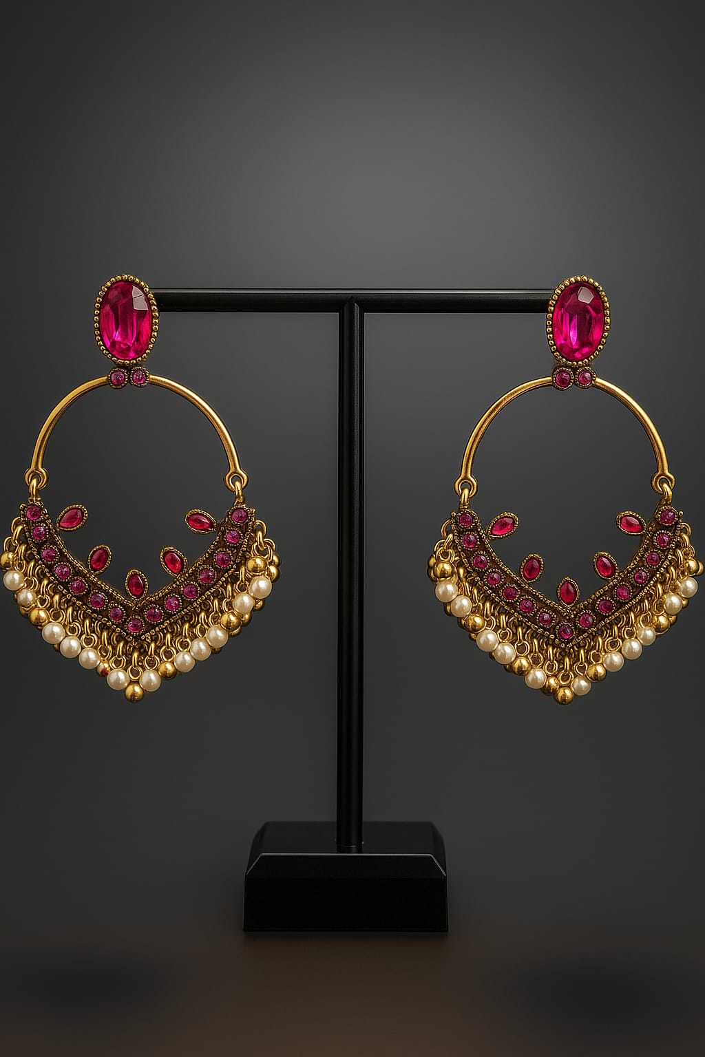Indiase Jhumka Oorbellen – Vintage Gypsy Dangle Strass Statement
