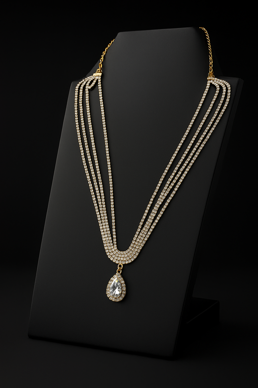 Bruids Hoofdketting – Kristal Strass Haaraccessoire